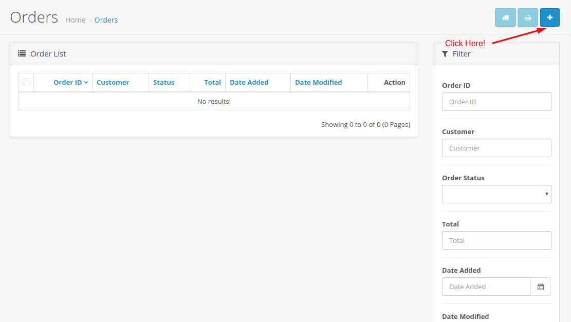 Create order manually in OpenCart - Step 2