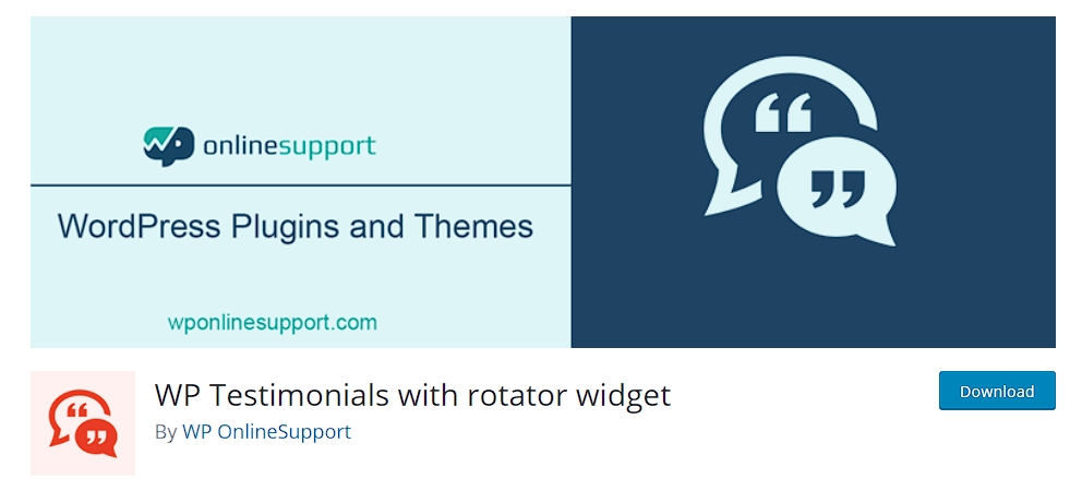 WP Testimonial with Rotator Widget