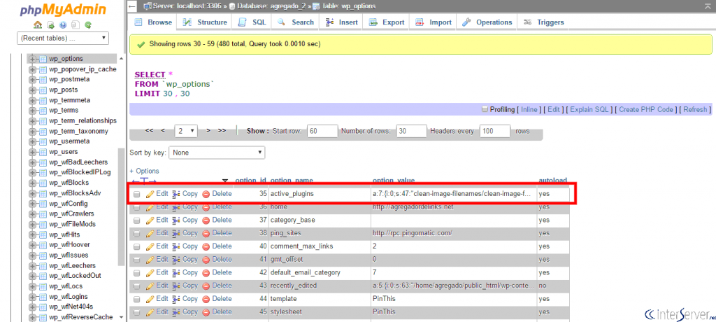 disable plugin