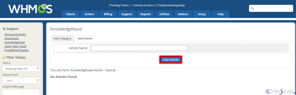 Create Knowledgebase