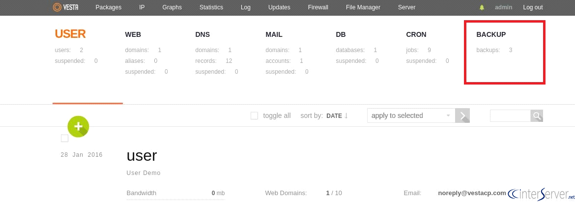 Create Backup