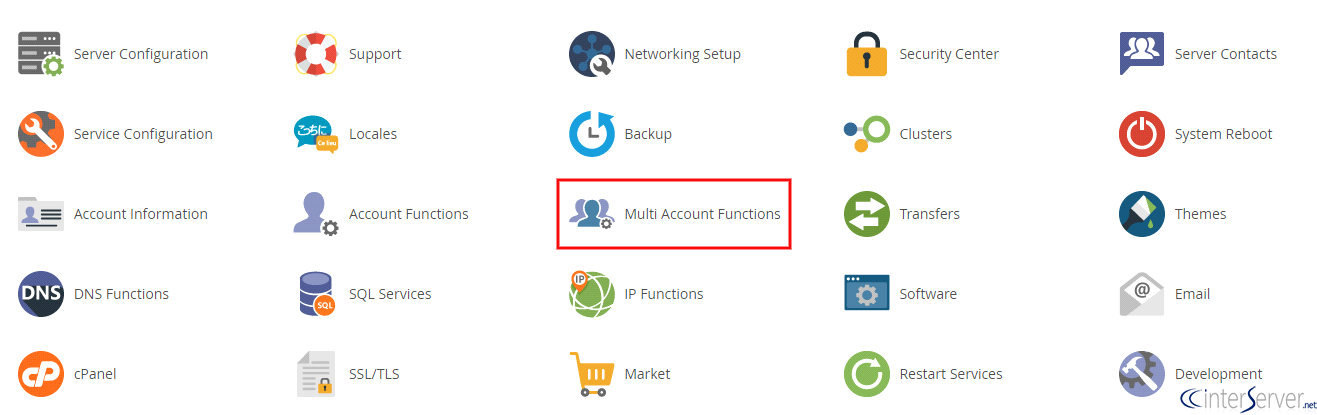 Multiaccount functions