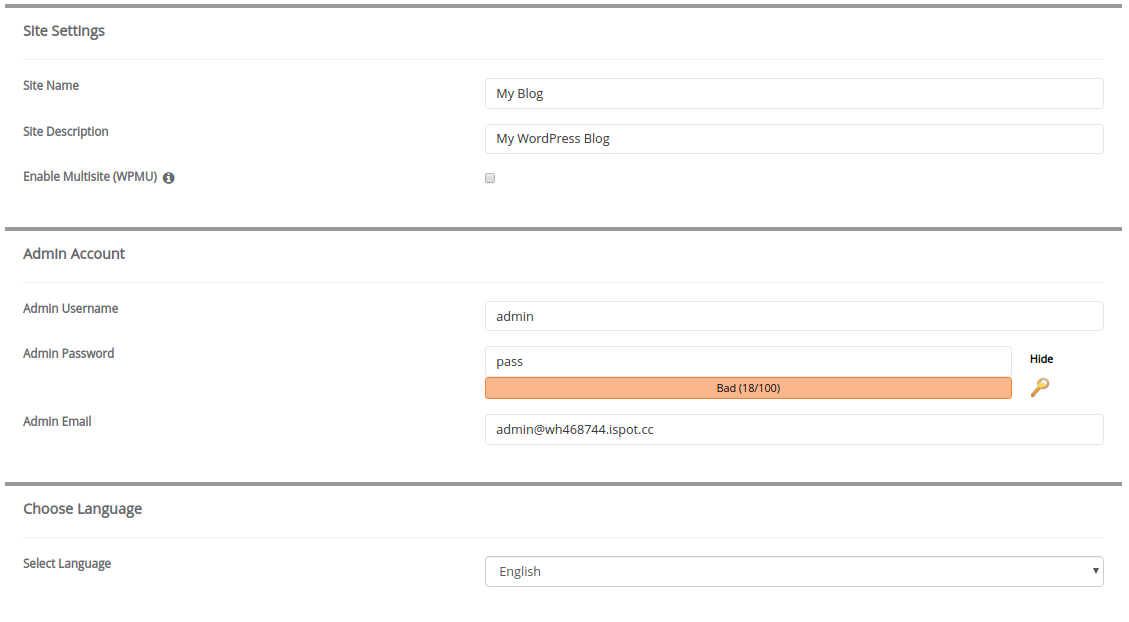 Install WordPress using Softaculous in cPanel