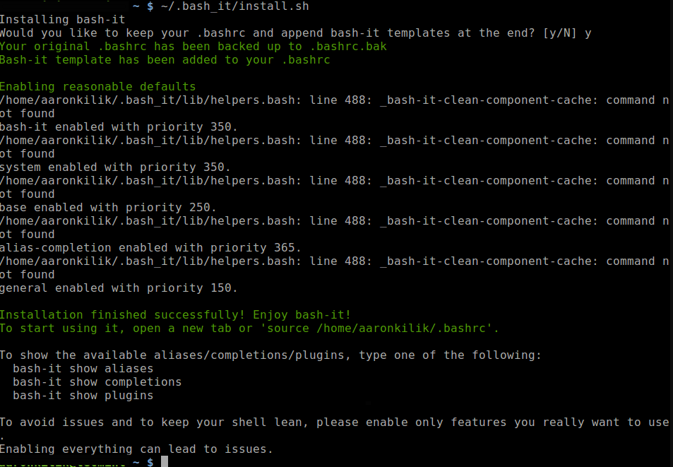 Bash It Framework