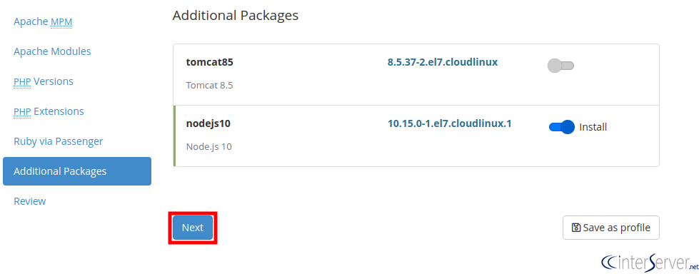 NodeJS in cPanel
