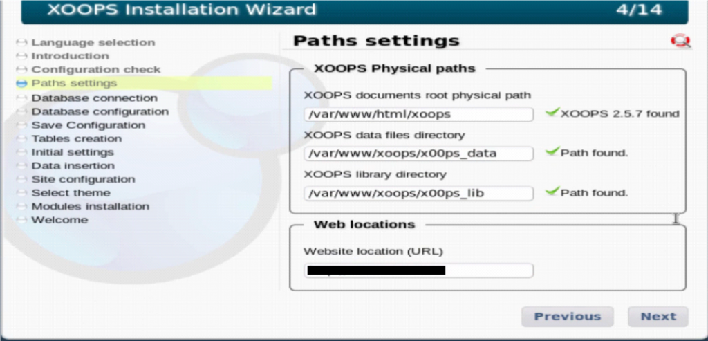 Install Xoops