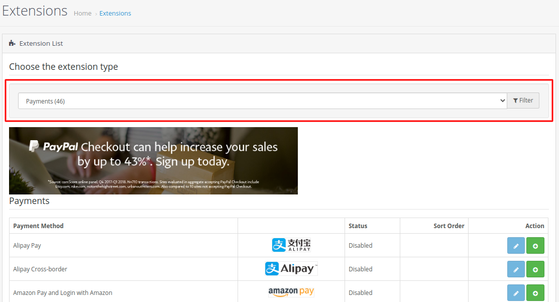 Integrate PayPal with Opencart  -  2
