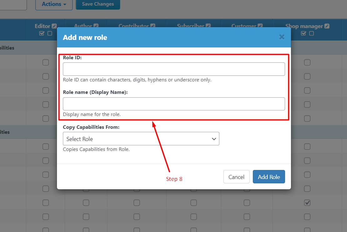 Create a new role in WordPress