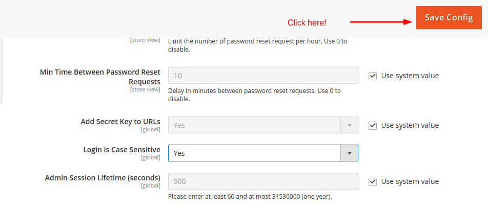 Make login case sensitive in Magento - Step 5