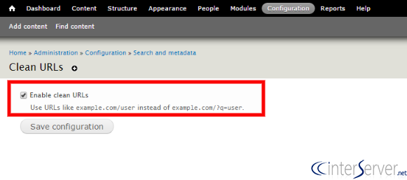 Enable Clean URLs