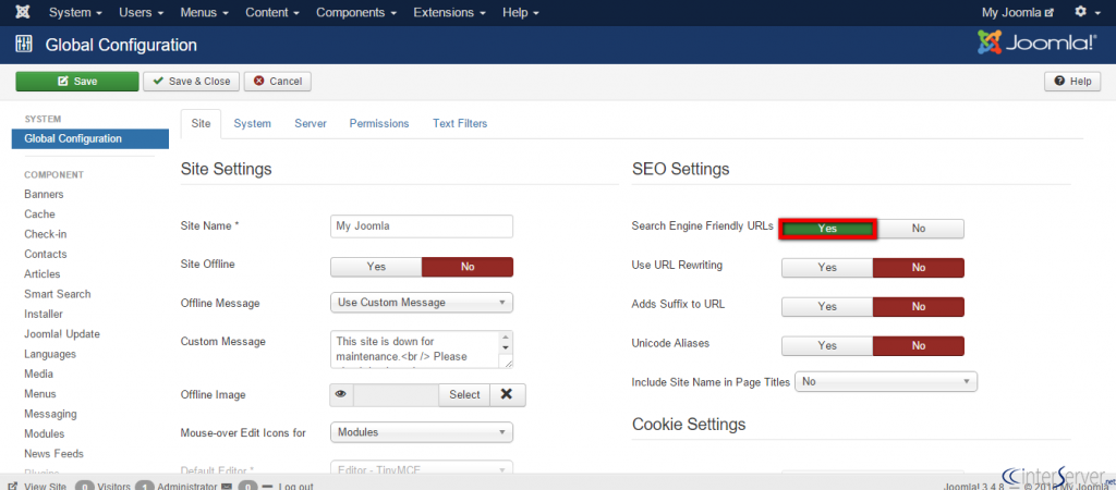 Search engine friendly urls in Joomla