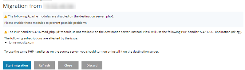 cPanel to Plesk