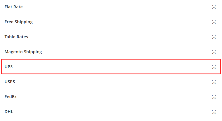 Configure UPS shipping in Magento - Step 3