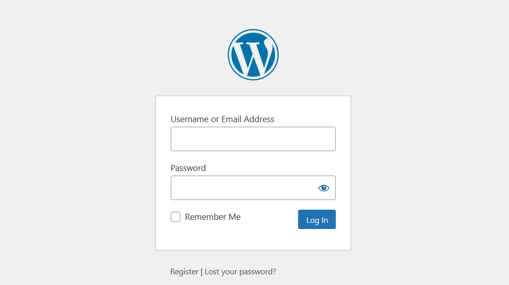 WordPress admin login 2024
