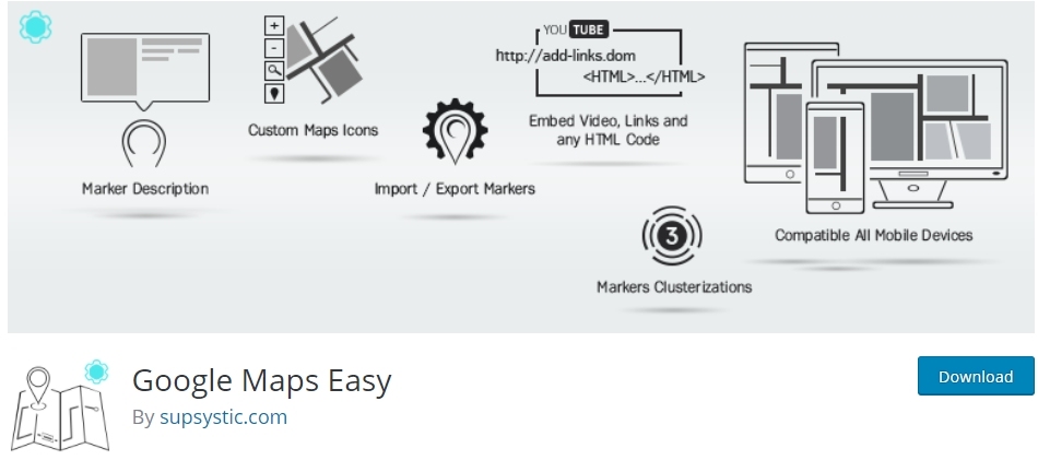 Google Map Easy plugin for WordPress