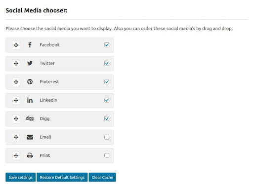 AccessPress social sharing plugin