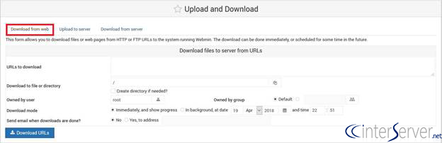Upload and Download Module in Webmin
