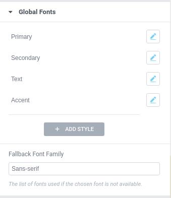 How to manage global fonts in Elementor