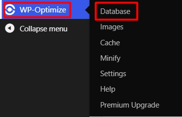 Clean Database with WP-Optimize - Step 2