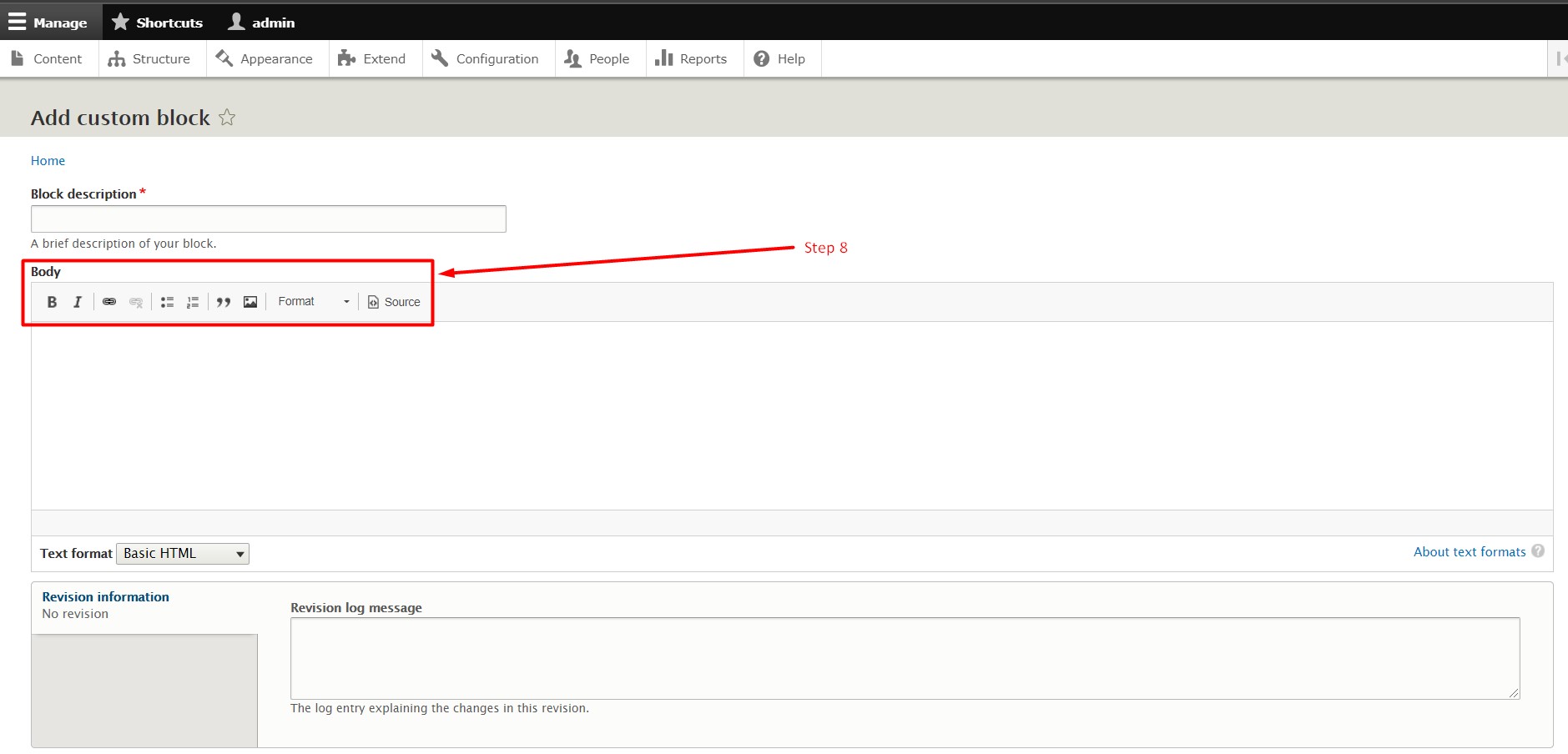 How to add custom blocks in Drupal - Step 8