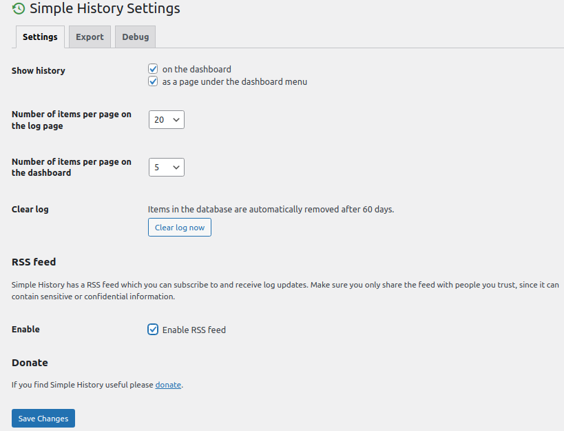 Simple History – Best Activity Feed Plugin for WordPress screenshot 4