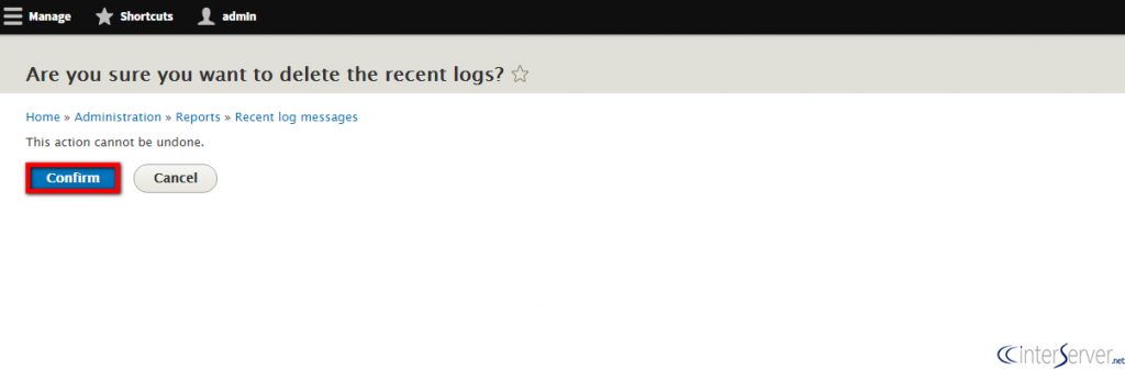 Delete error logs in Drupal