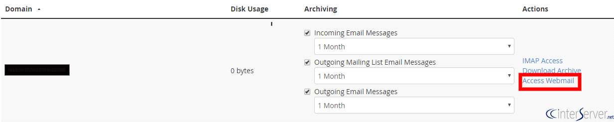 View archived mails