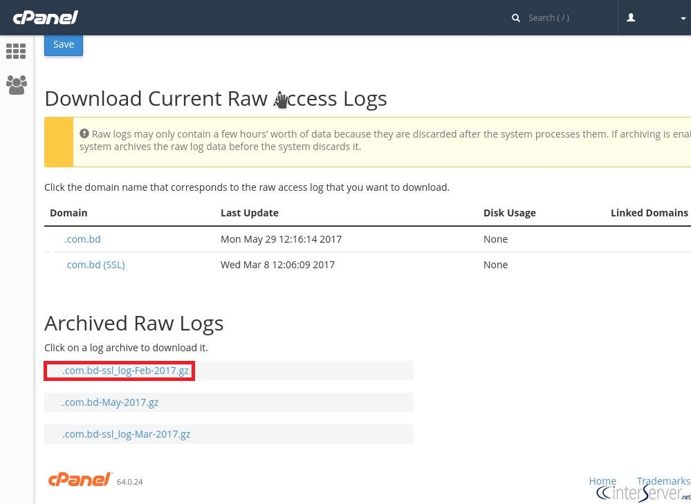 Raw Access Log