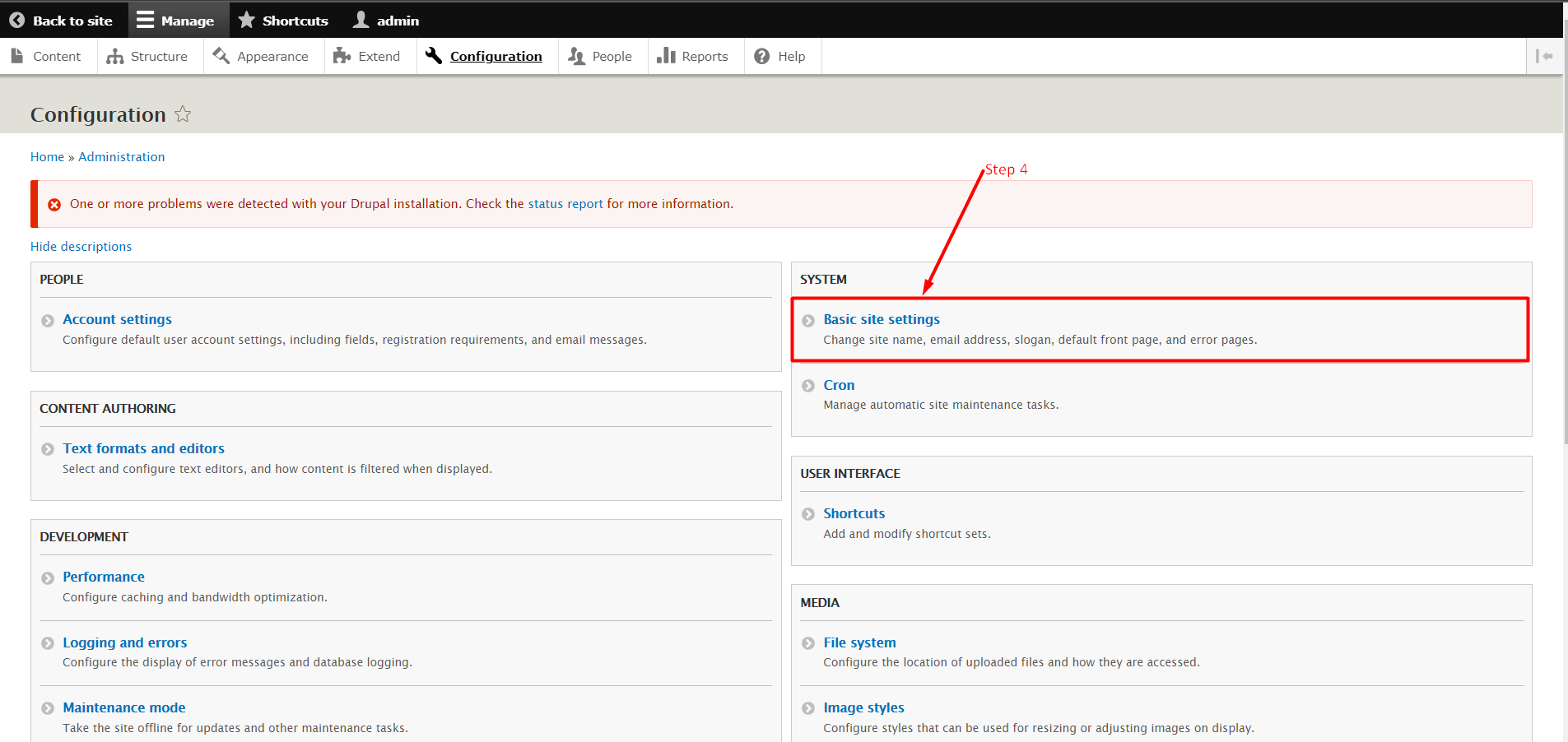 How to change Drupal Front page - Step 4