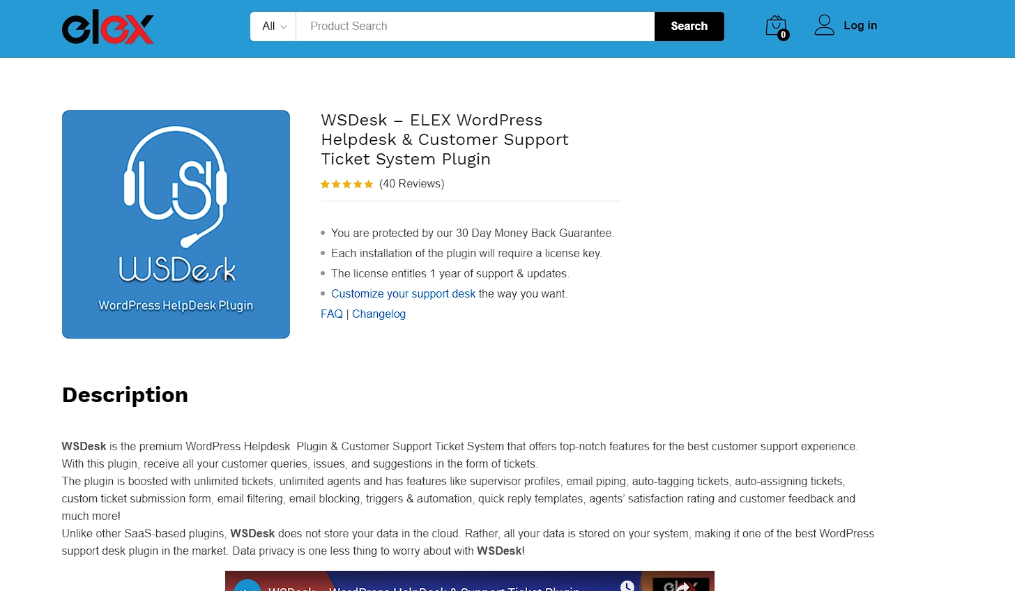 6. WSDesk - ELEX WordPress HelpDesk