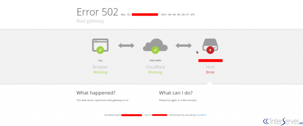 502 bad gateway