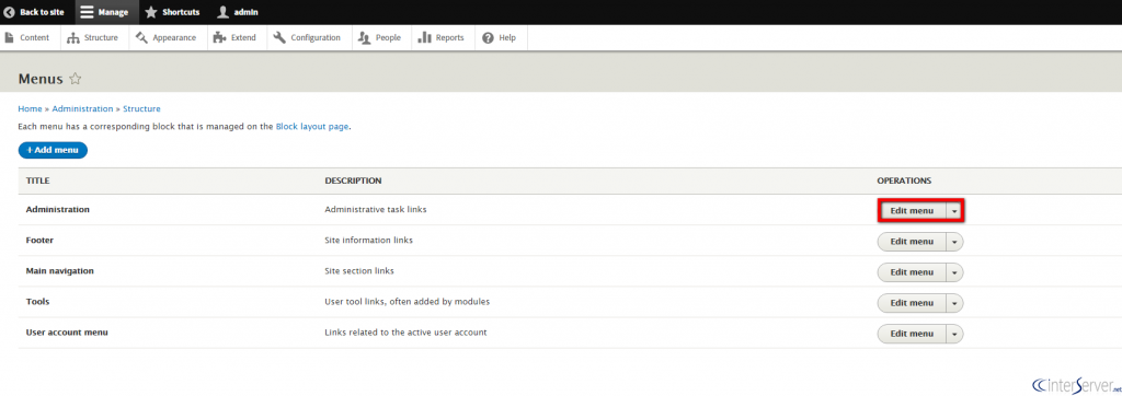 Add contact form to the menu in DrupaL