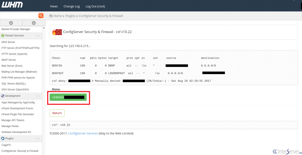 Manage CSF