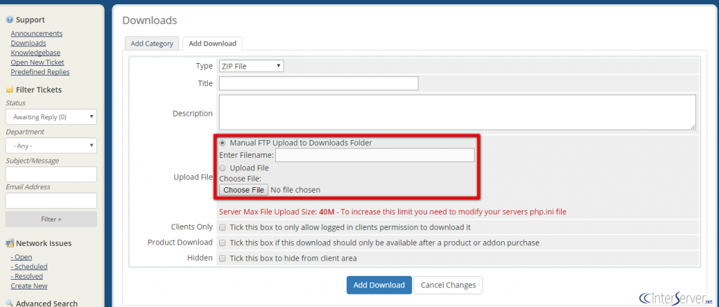 Manage Downloads