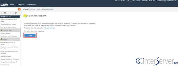 SMTP Restriction