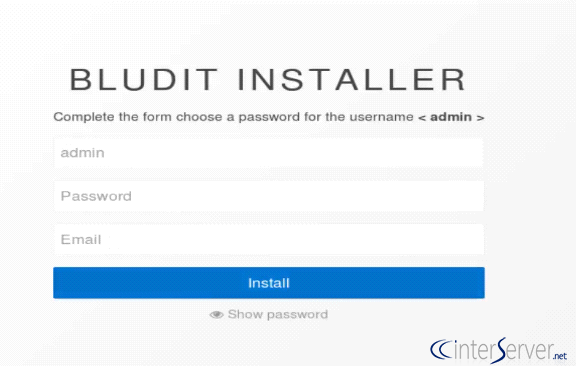 Install Bludit