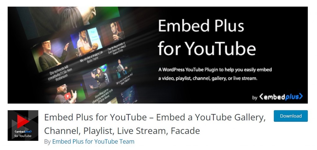 3.YouTube Embed Plus Freemium WordPress Plugin