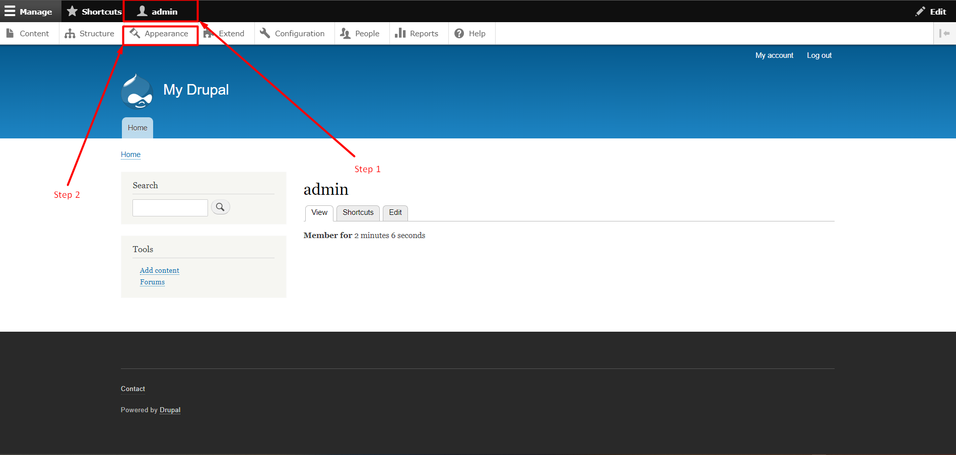 How to install a theme in Drupal - Step 1 and 2