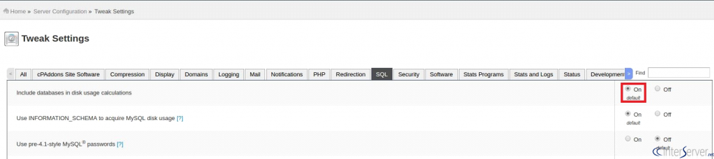 MySQL databases