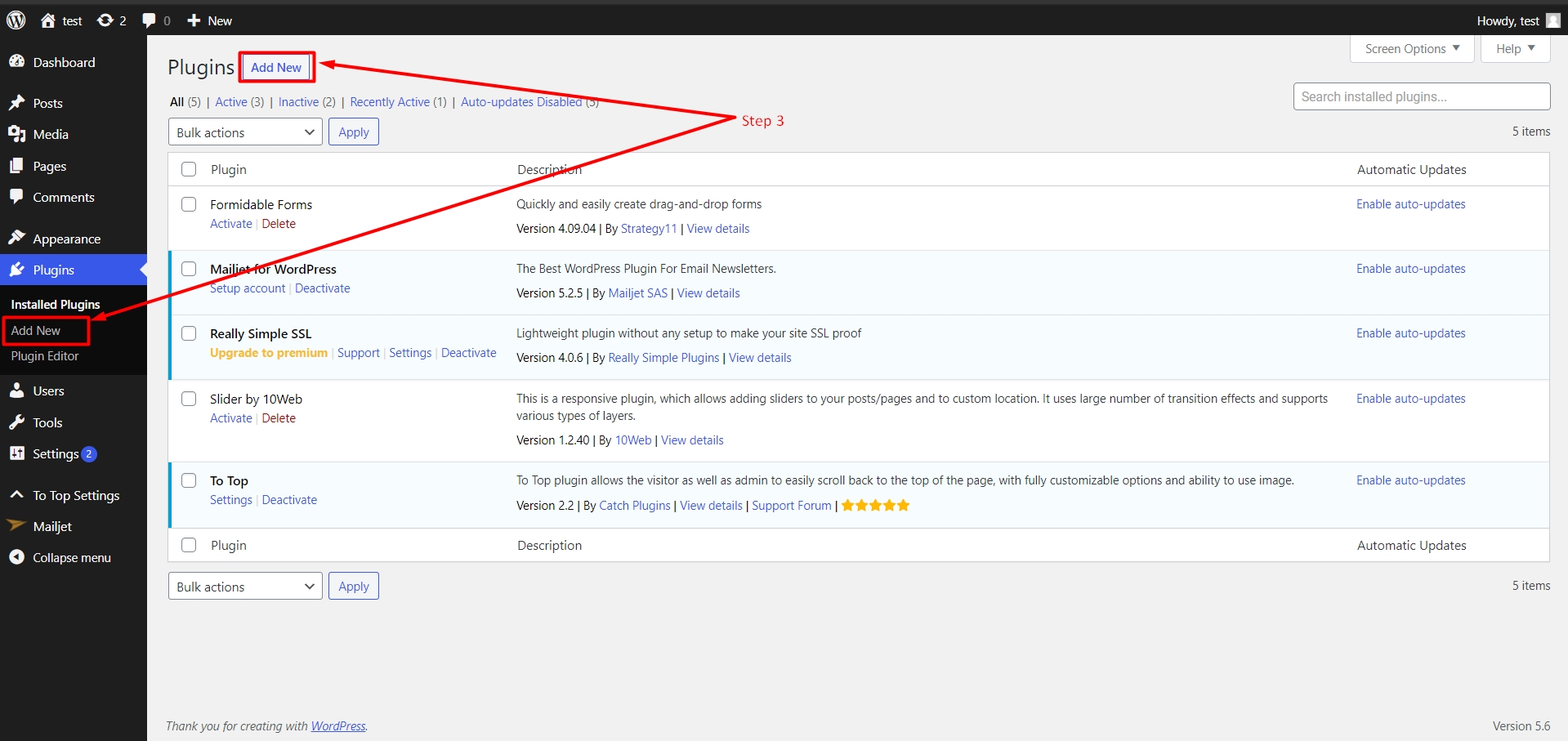 Install plugin in WordPress