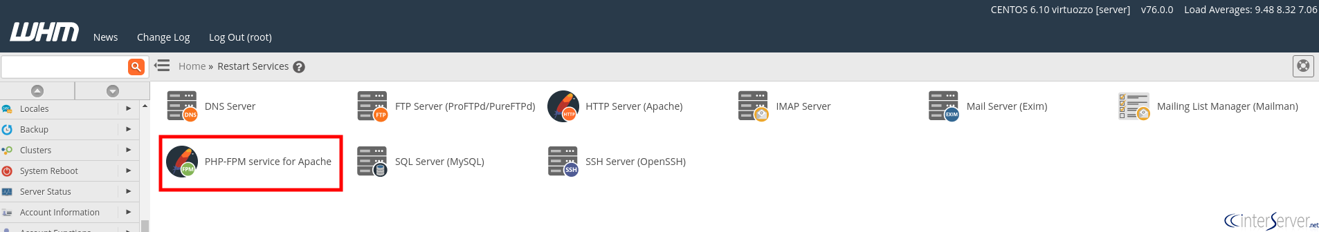 Restart PHP-FPM