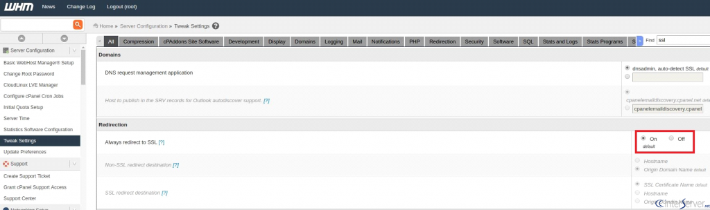 redirecting to hostname