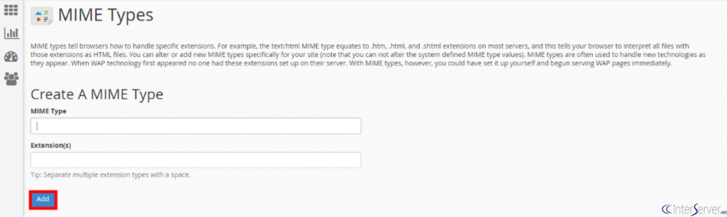 Apache MIME types