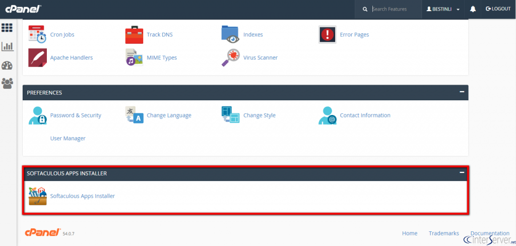 Install Joomla from Softaculous