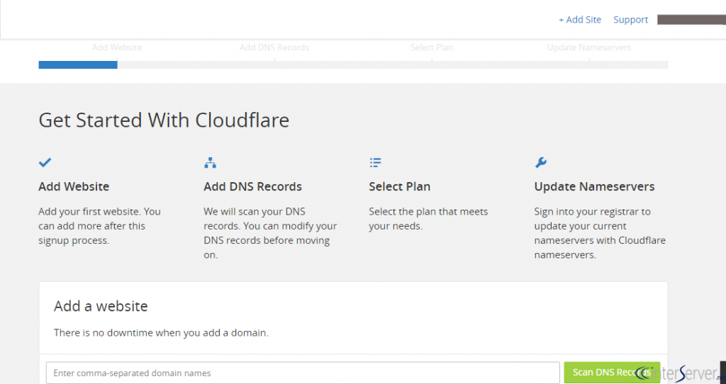 Create cloudflare account