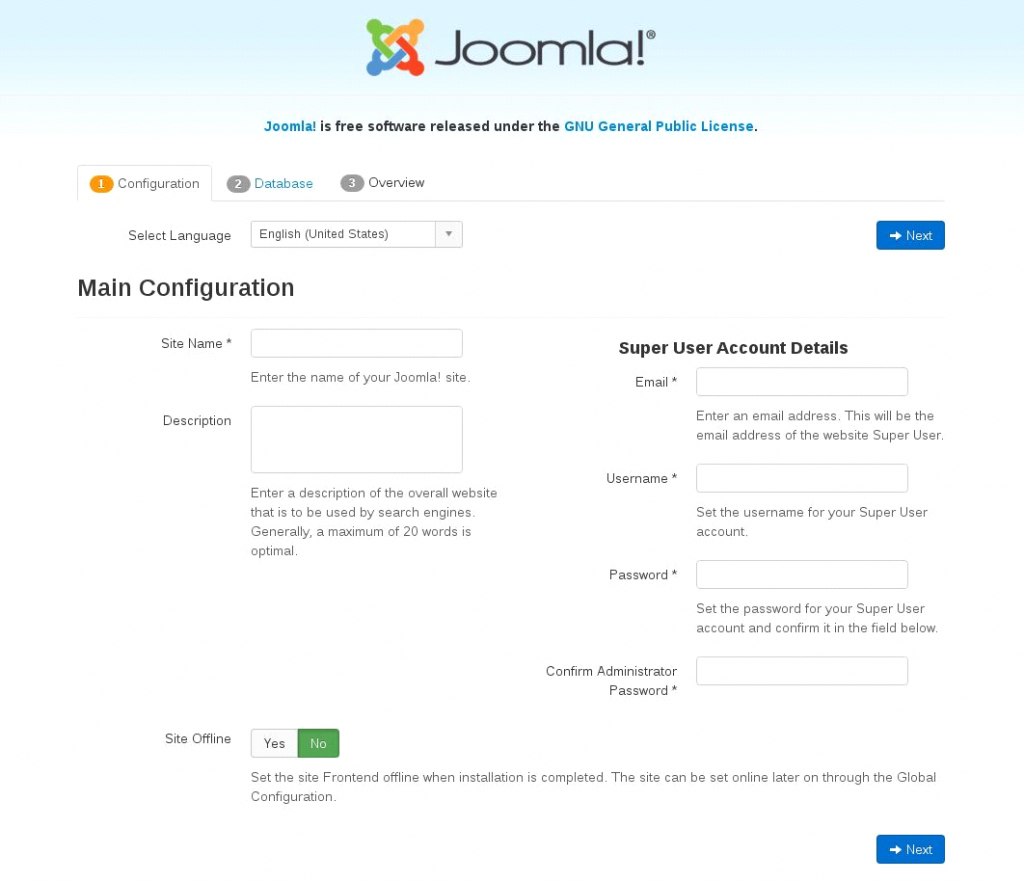 Install Joomla Over SSH in CentOS/RHEL