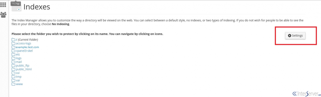 Avoid Index of