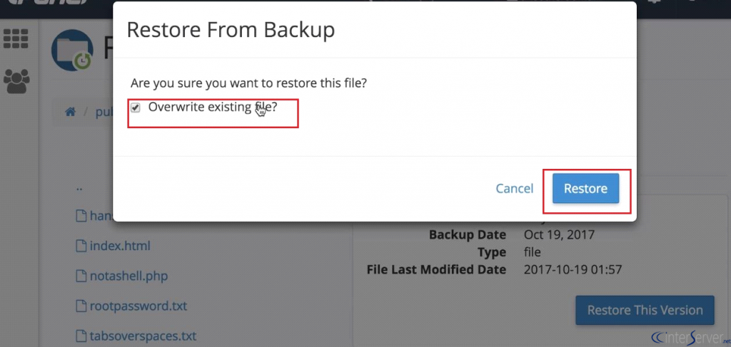 File Restoration