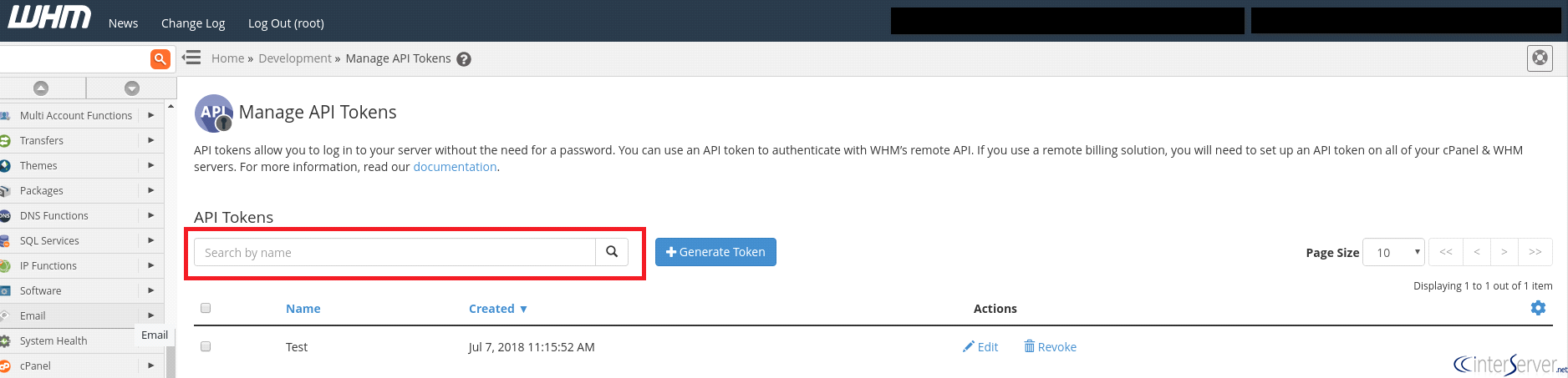 Revoke API Token