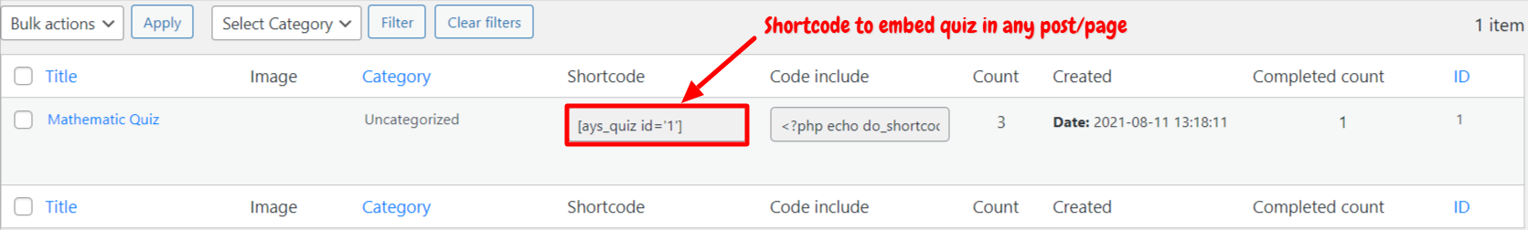 Shortcode